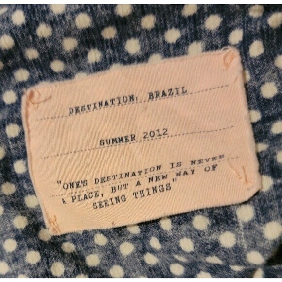 Trovata Womens Button‎ Up Corduroy Shirt Size Small Polka Dot Button Up - Picture 4 of 6